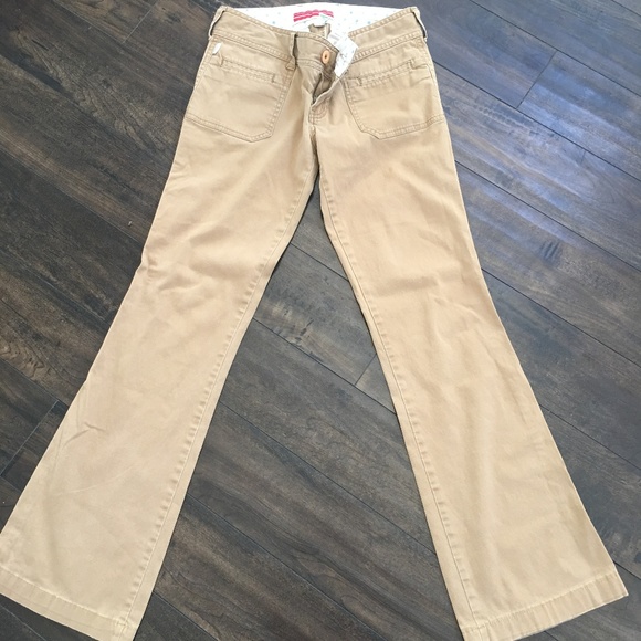 khaki bootcut jeans womens